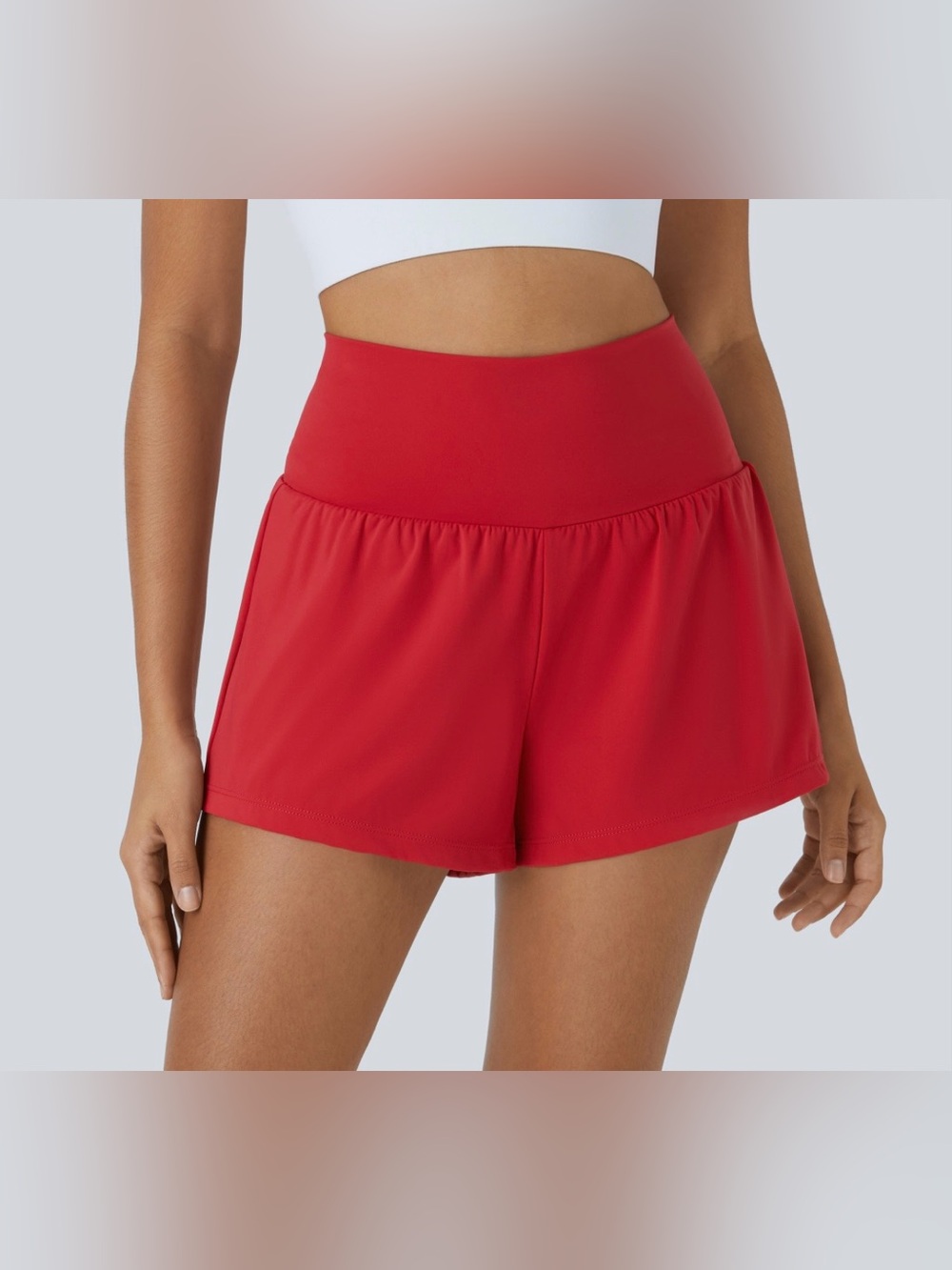 NWT Halara SoftlyZero™ Airy Super High Waisted Yoga Shorts Size Medium Salsa